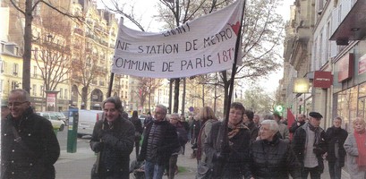 Commémoration du 18 mars 1871 - 2016 départ du métro Tolbiac, Paris XIIIe