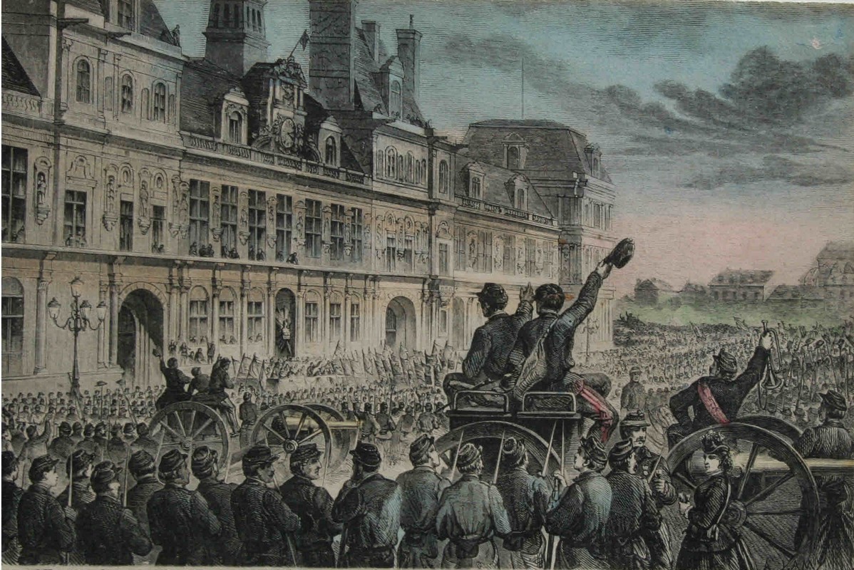 Commune de Paris 1871 - Proclamation de la Commune de Paris à l'Hôtel de Ville le 28 mars 1871