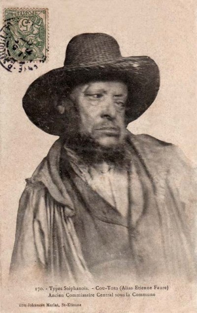 Portrait d’Etienne Faure dit Cou-Tors, membre de la Commune de Saint-Etienne, militant et propagandiste anarchiste (1837-1911)