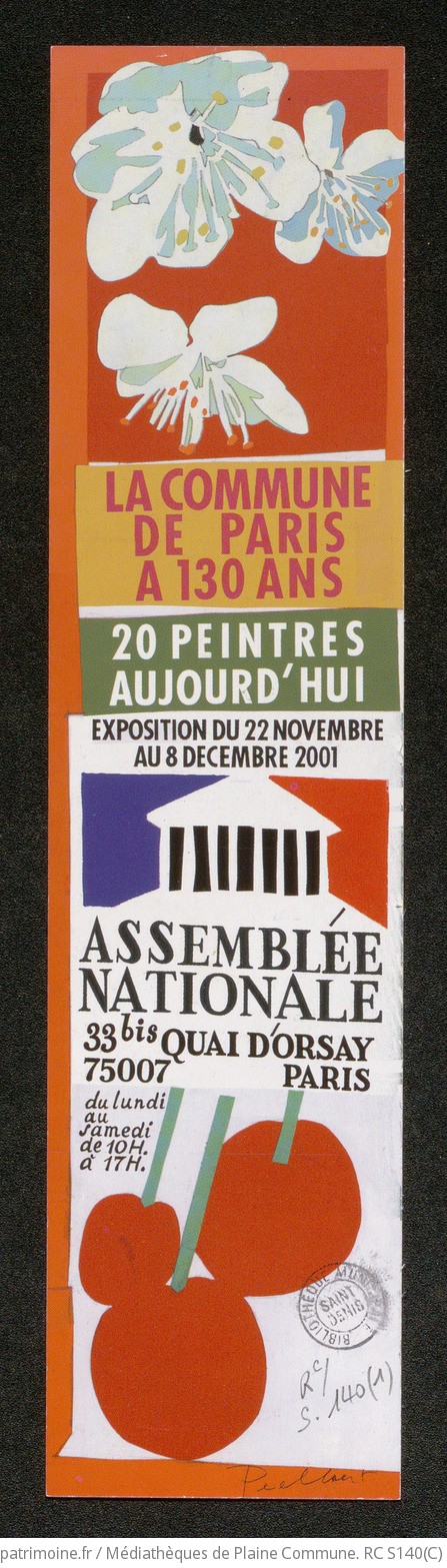 Flyer de l'exposition à l'Assemblée Nationale pour le 130ème anniversaire de la Commune