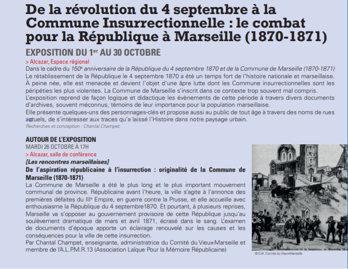 150ème anniversaire de la Commune à Marseille