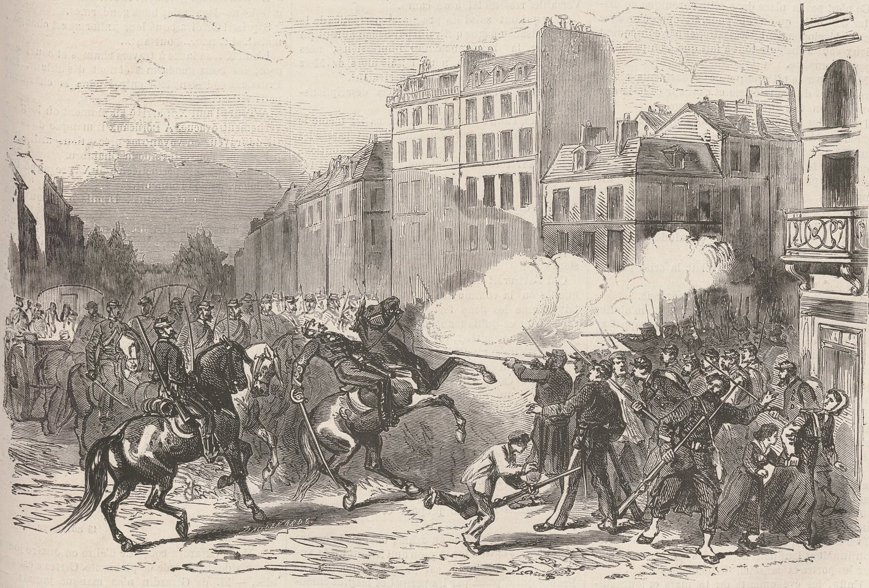La place Pigalle dans la matinée du 18 mars 1871, Le Monde Illustré, N° 728, 25 mars 1871