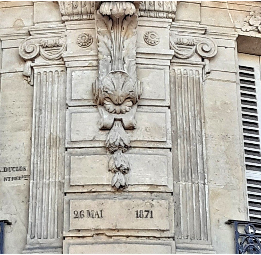 Inscription au 3 place de la Bastille/1 rue Saint Antoine Paris 4ème