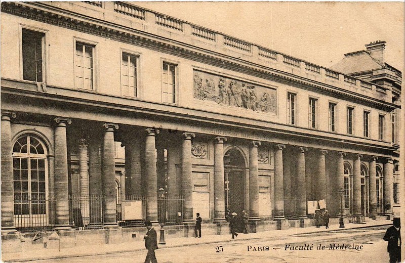 Faculté de médecine de Paris (vers 1900) (source : site https://cartorum.fr/carte-postale/ )