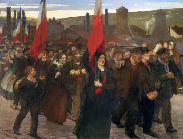 Jules Adler, La grève du Creusot, 1899. Musée des Beaux-Arts de Pau.