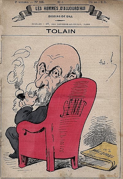 Henri Louis Tolain (1828-1897) - Dessin de André Gill, Les hommes d'aujourd'hui n°106 (source : © Musée Carnavalet – Histoire de Paris)