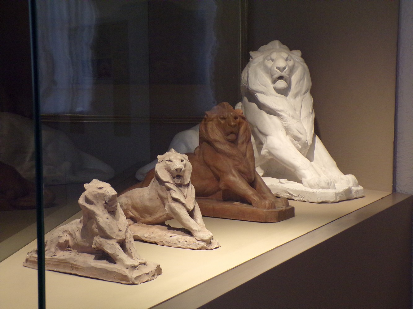 Colmar, Musée Bartholdi, plusieurs ébauches ou maquettes du Lion de Belfort (A. Bartholdi, 1871 à 1875)