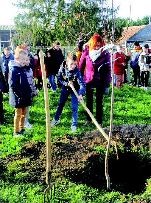 Le 9 décembre 2023, des arbres, symbole de la laïcité, sont plantés par les enfants à Sainte Sévère (36) et Sassierges Saint Germain (36)