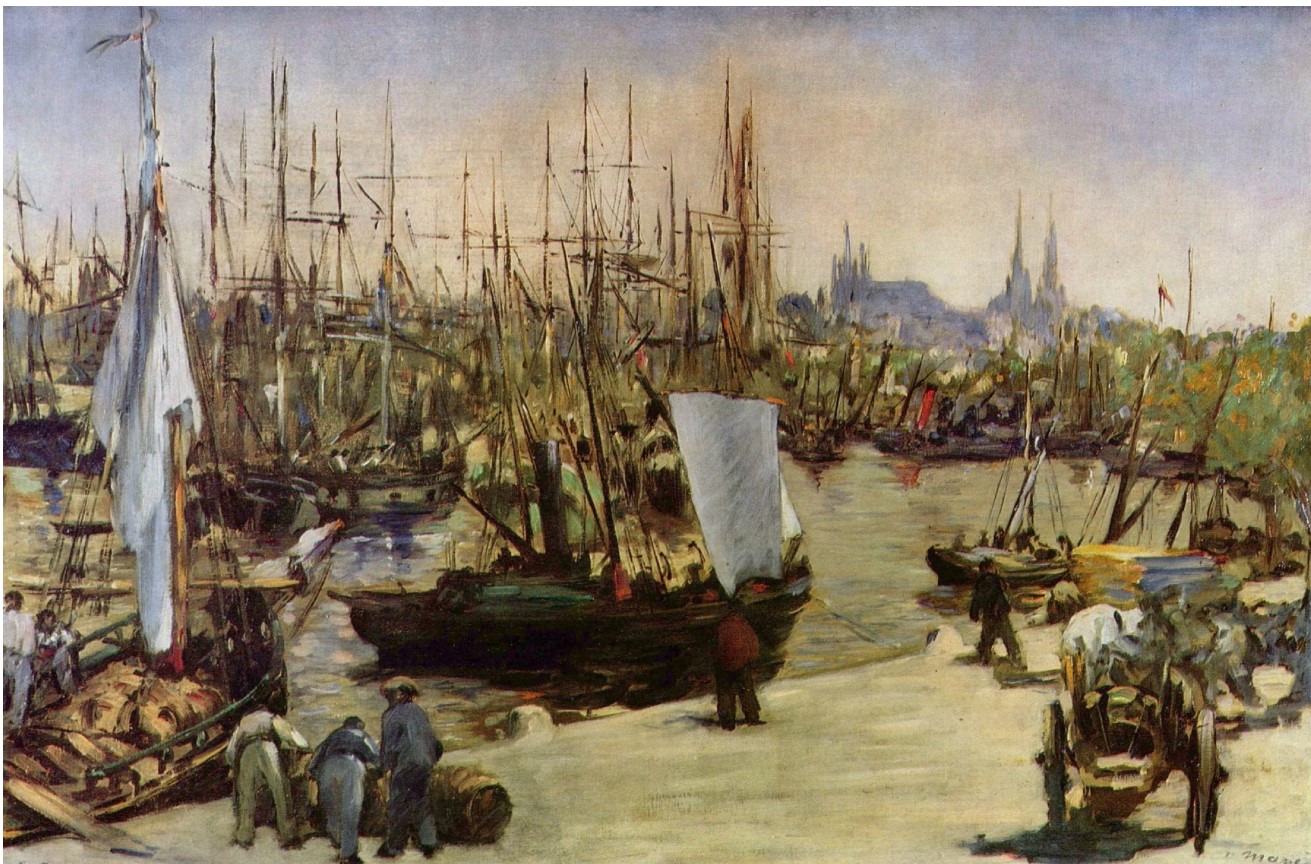 Édouard Manet, Le port de Bordeaux, 1871, coll. privée