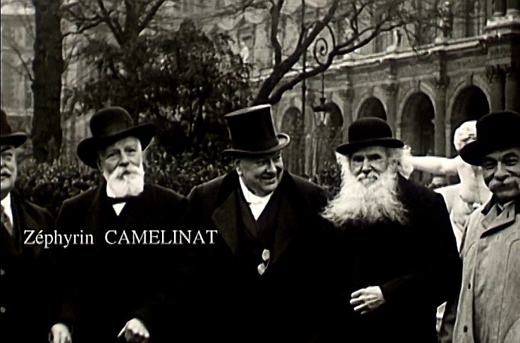 Camélinat tiré du film d'Armand Guerra "La Commune" de 1914 (source Ciné-Archives)
