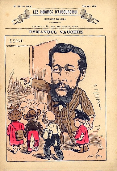 Les Hommes d'aujourd'hui, n°48 (1879). Caricature d'Emmanuel Vauchez par André Gill