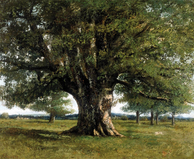 Gustave Courbet - Le Chêne de Flagey dit aussi Chêne de Vercingétorix, camp de César près d’Alésia - 1864, huile sur toile (Musée Gustave Courbet, Ornans)
