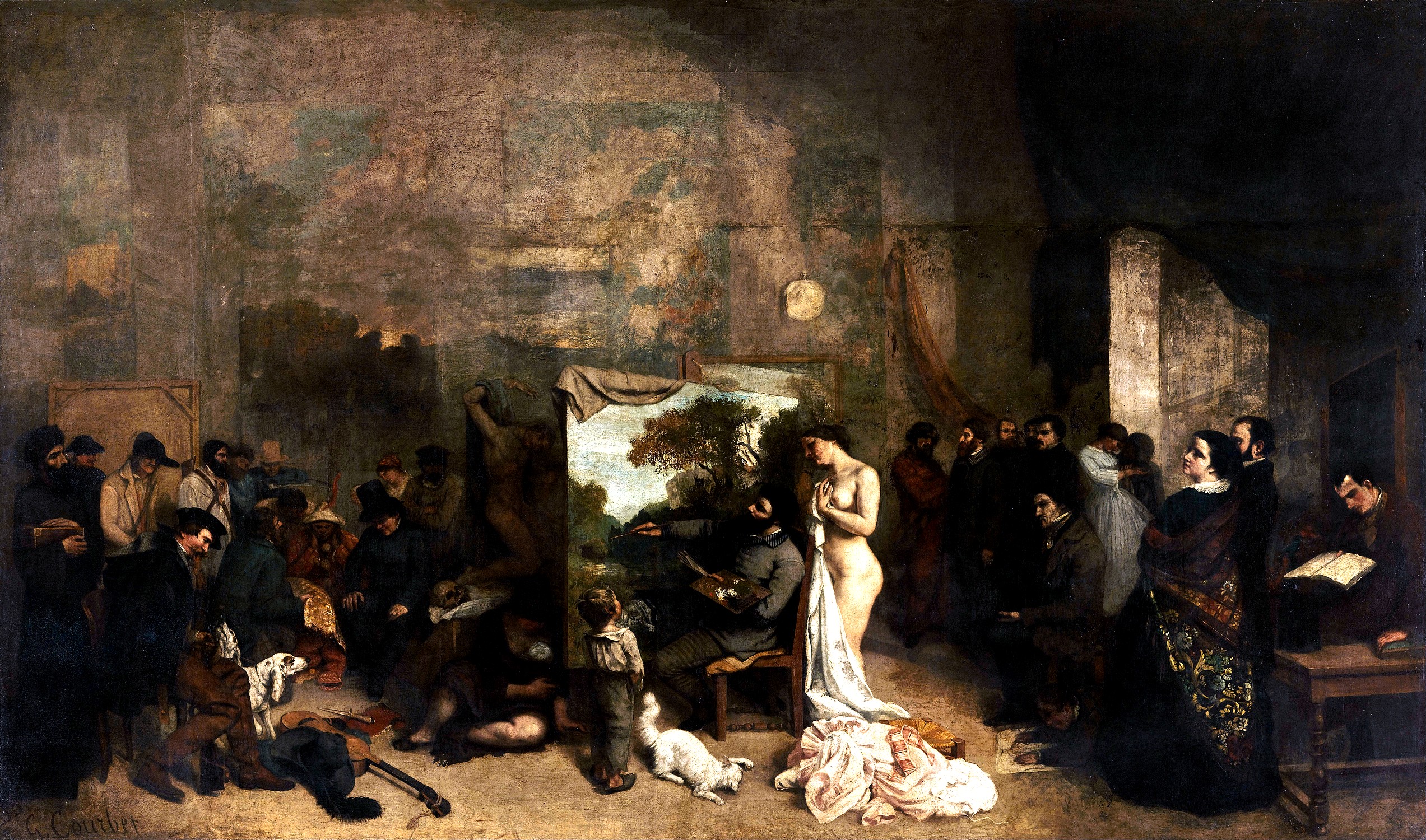 Gustave Courbet - L'Atelier du peintre (Source : Musée d'Orsay)