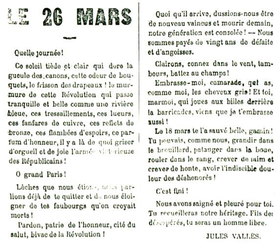 Cri du Peuple N° 27 du 28 mars 1871 (Sources : archivesautonomies.org)