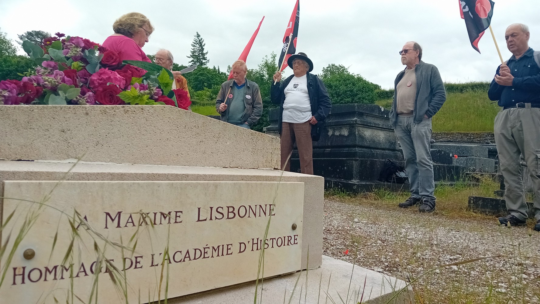 Hommage à Maxime Lisbonne - Dimanche 26 mai 2024,  La Ferté-Alais  (91) - Françoise Rousseau, présidente de la Libre Pensée 91