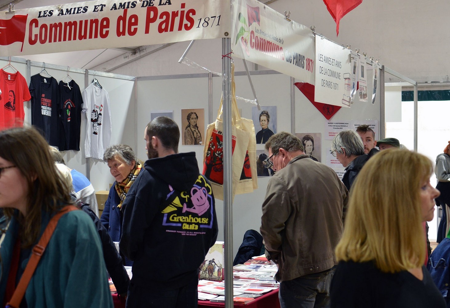 Notre stand au village du livre à la Fête de l’Humanité les 14 et 15 septembre 2024