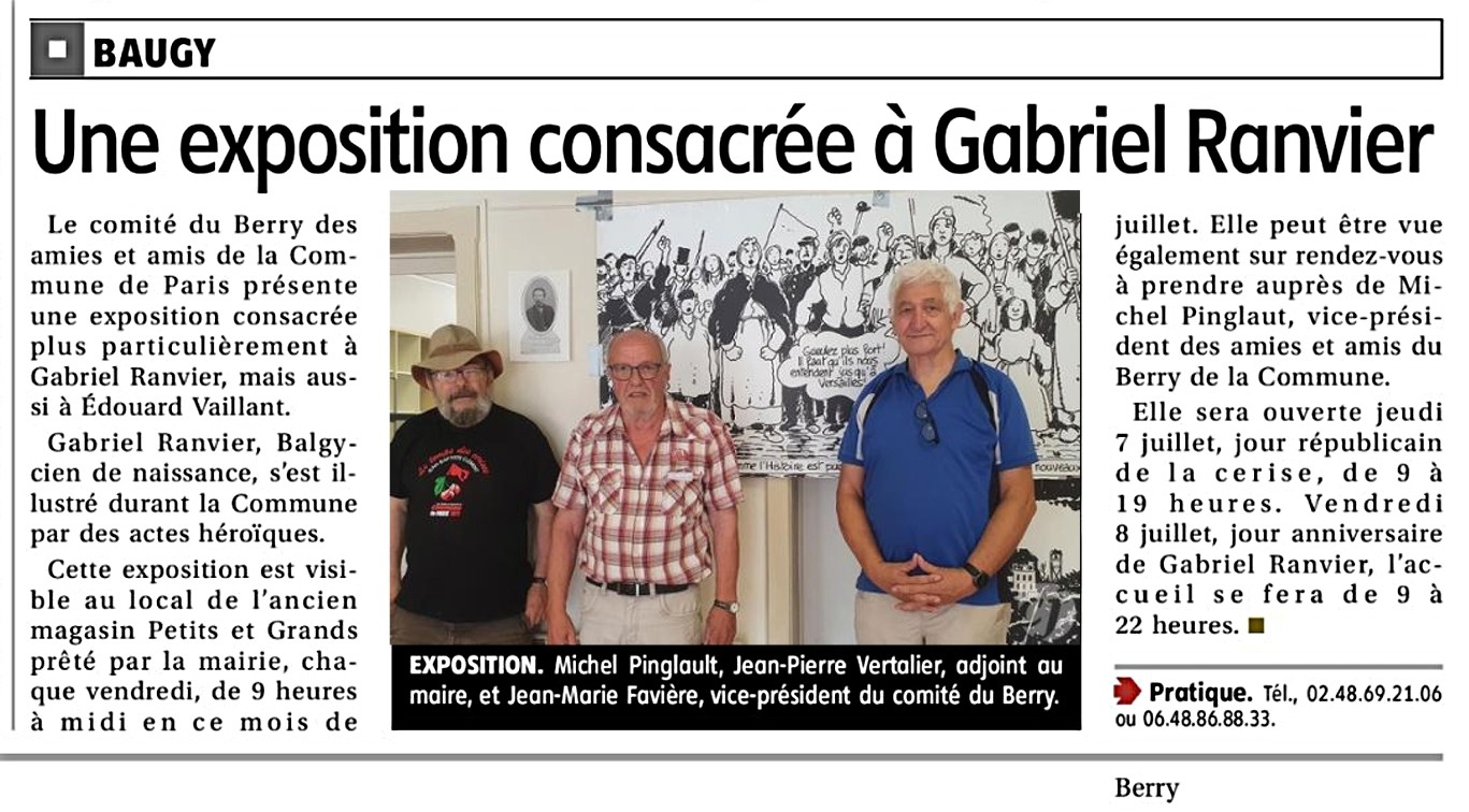 Exposition Gabriel Ranvier - Baugy juillet 2022