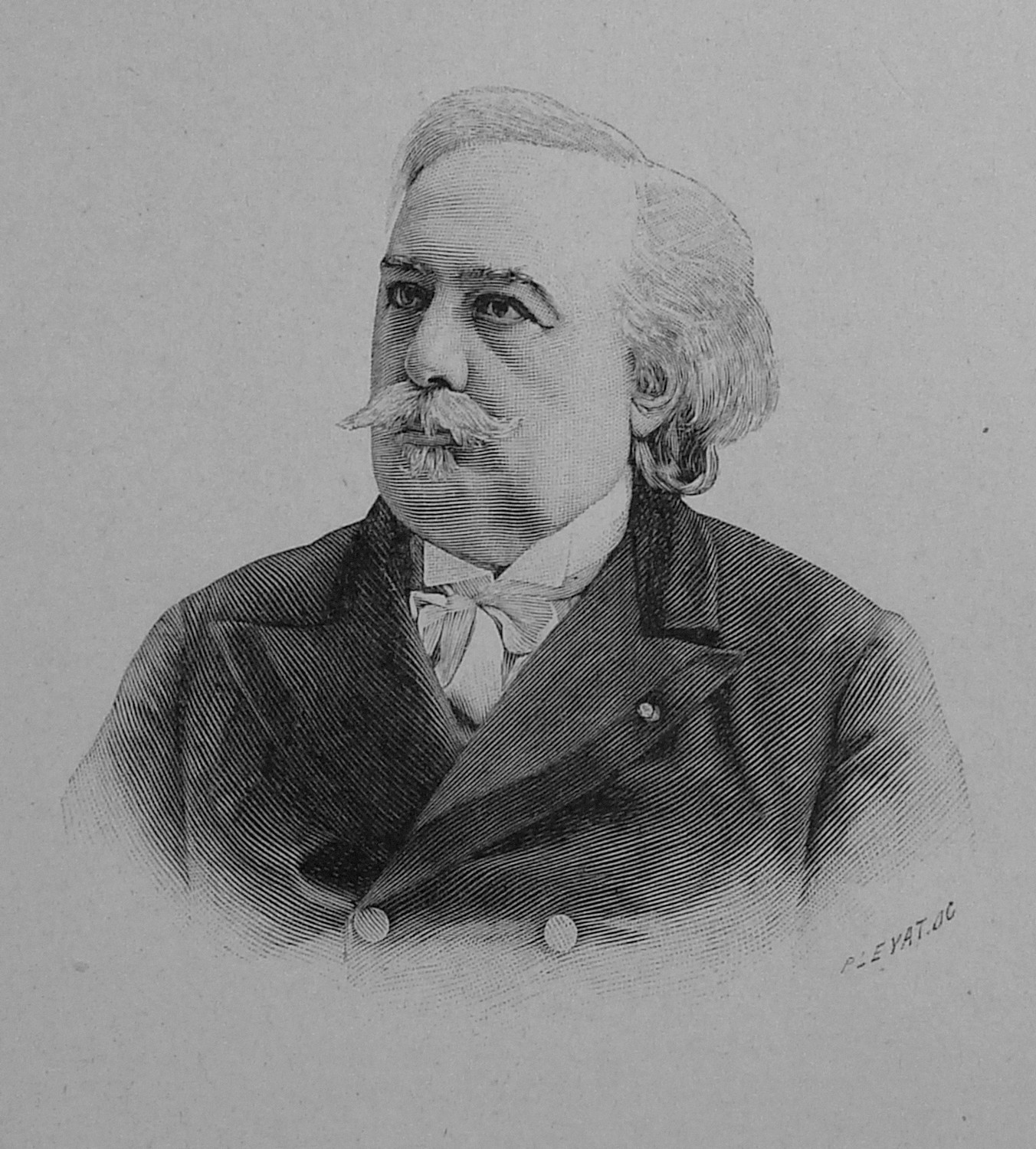 Hector France (1837-1908), gravure d'après photo dans Figures contemporaines Album Mariani tome VII, 1902. Graveur P. Leyat.
