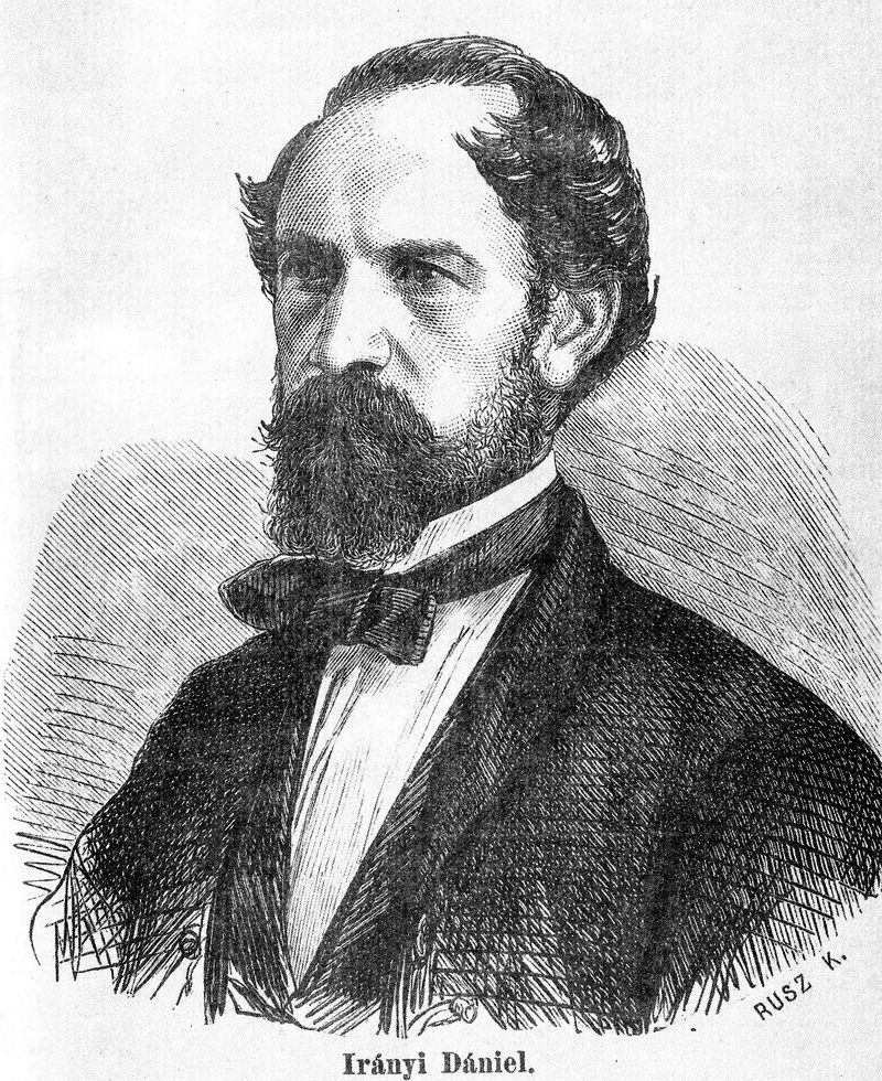 Dániel Irányi (1822-1892) - Gravure de Rusz Károly  (source : https://eo.wikipedia.org/wiki/D%C3%A1niel_Ir%C3%A1nyi)