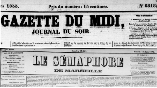La Gazette du Midi et Le Sémaphore de Marseille