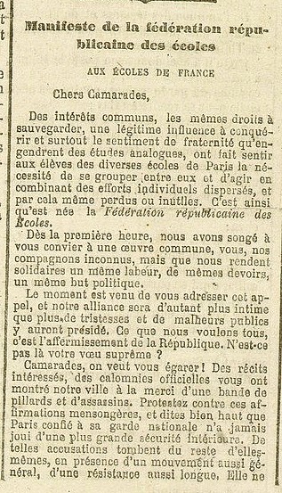 Le Cri du Peuple du 14 mai 1871 (source : La presse communarde - archivesautonomies.org)