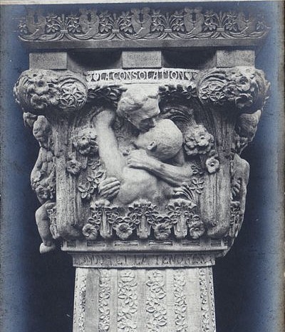 Salon de 1906, - Chapiteau des Baisers (détail), par Emile Derré (carte postale ancienne)