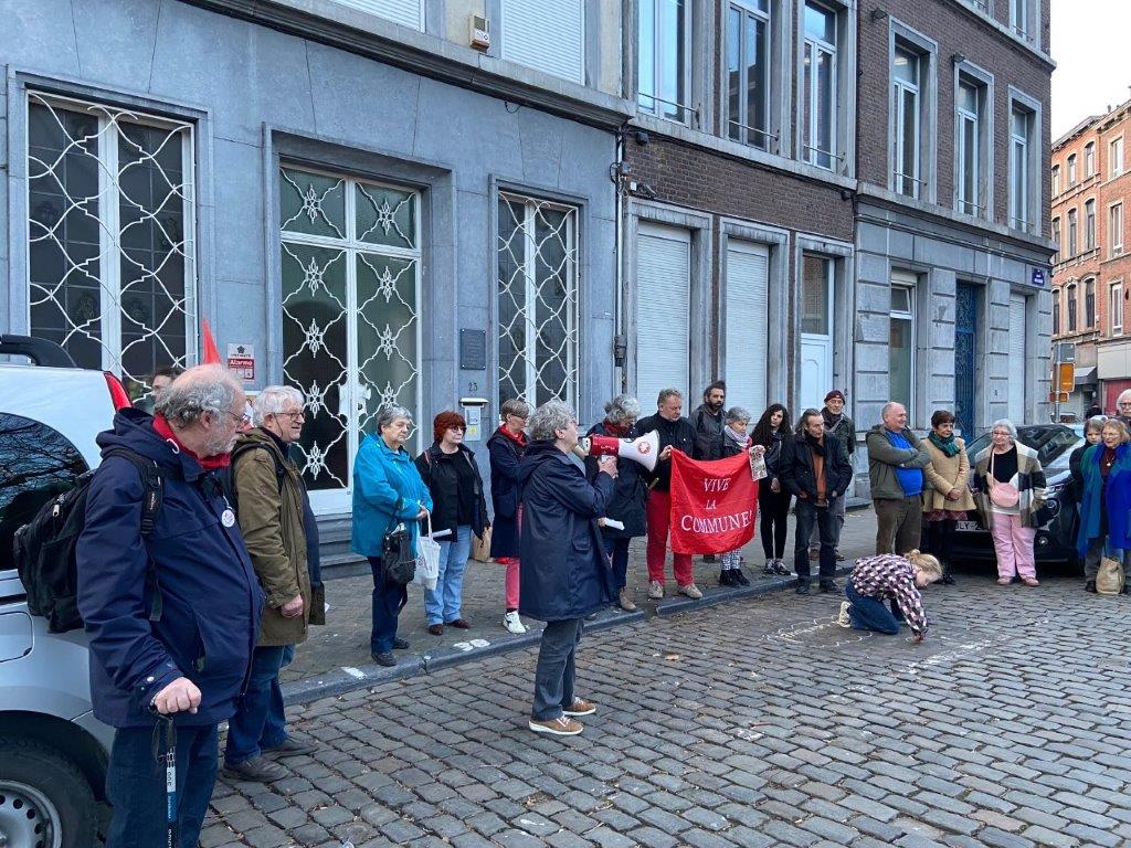 Liège le 18 mars 2023 - commémoration de la Commune de Paris,  intervention de Françoise Bazire
