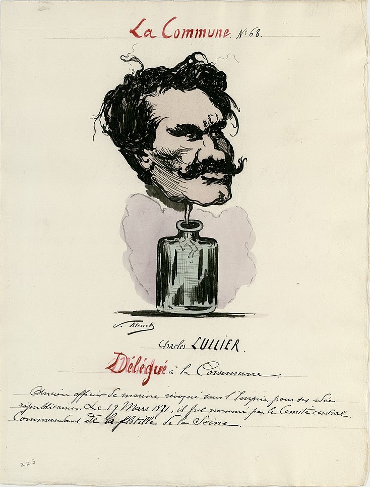 Caricature de Charles LUllier par Klenck (source : Romansky Franco-Prussian War and Paris Commune Caricatures Collection - Performing & Visual Arts Research Collection - University of Houston Libraries Special Collections)