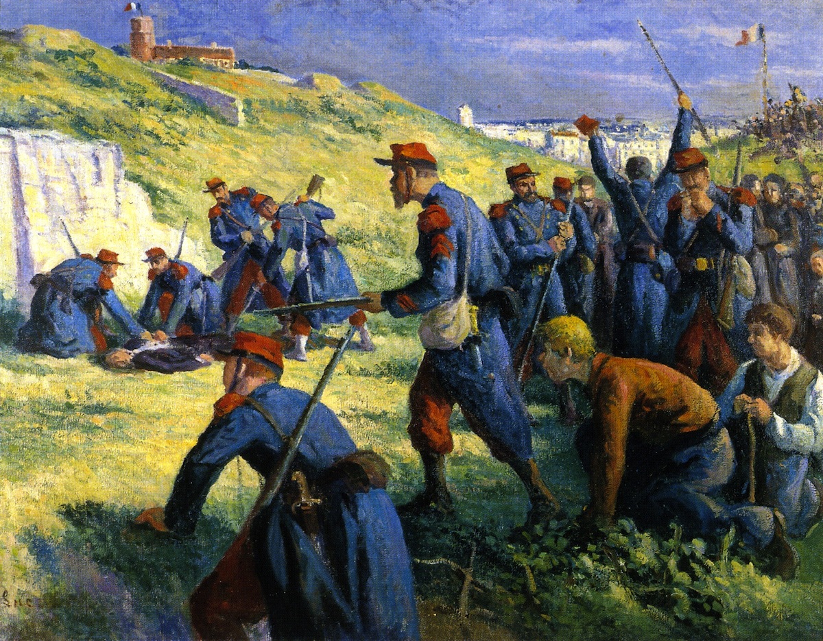 L'exécution de Varlin, huile sur toile de Maximilien Luce, Musée de l'Hôtel-Dieu, Mantes-la-Jolie.