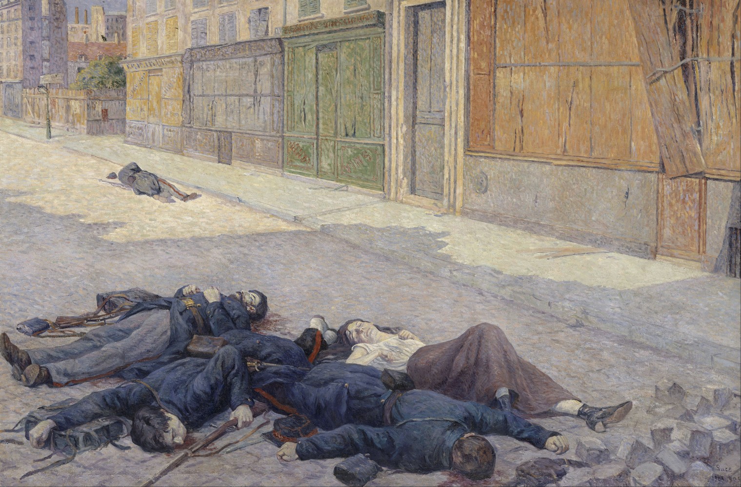 Maximilien Luce : Une rue de Paris en mai 1871 – huile sur toile, entre 1903 et 1906 (Musée d’Orsay)