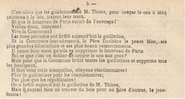 Le Père Duchêne, 18 germinal an 79 [samedi  8 avril 1871], n° 23 (source : La presse communarde - archivesautonomies.org)