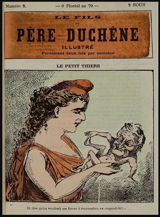 Le Père Duchêne n° 2 du 6 Floréal an 79 - Le petit Thiers (source : La presse communarde - archivesautonomies.org)
