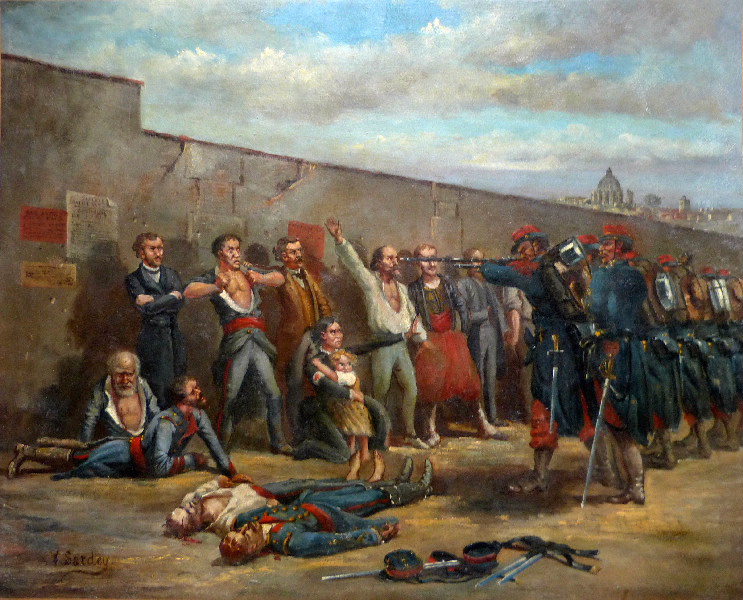 Semaine sanglante -  Huile sur toile de Sardey (source : Musée de l'Histoire Vivante, Montreuil)