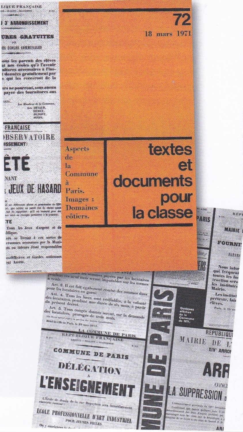 Textes et Documents pour la classe (TDC) n° 72 du 18 mars 1971