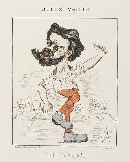 Caricature de Jules Vallès par Paul Roga  (source : © Musée Carnavalet – Histoire de Paris)