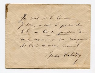 Lettres autographes de Jules Vallès 