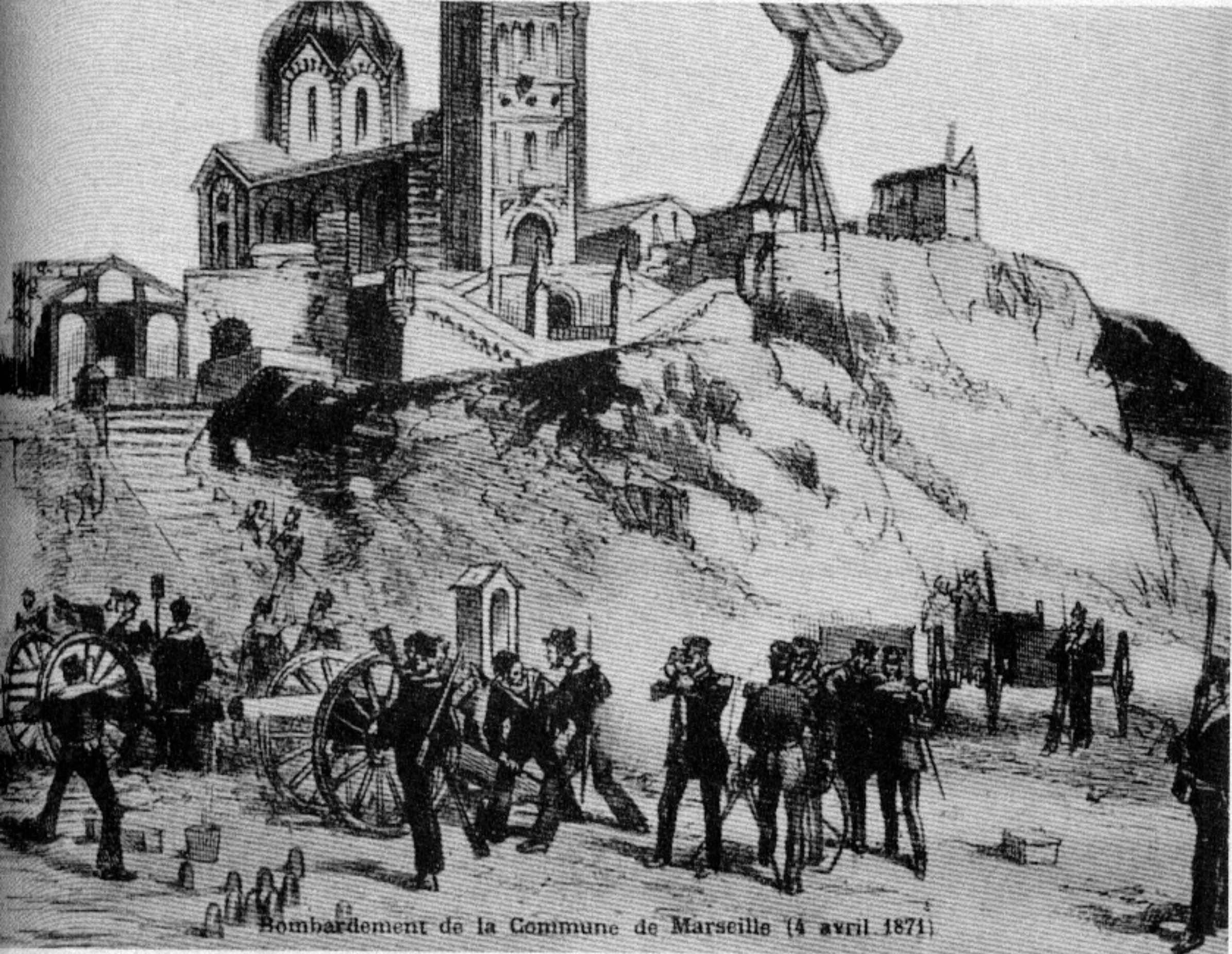 Bombardement de la Commune de Marseille 4 avril 1871