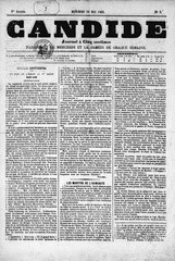 Le numéro 3 du mercredi 14 mai 1865 de Candide