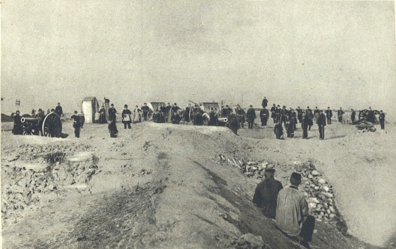 Parc d'artillerie des Buttes-Chaumont.18 mars 1871 - photographie Musée d’Art et d’Histoire de Saint-Denis