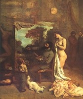 Gustave Courbet - L'Atelier du peintre (Source : Musée d'Orsay) - Détail