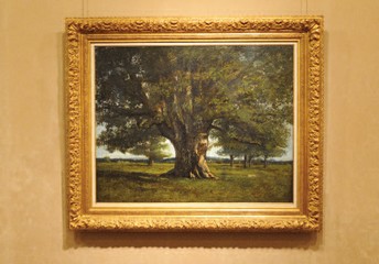 Gustave Courbet - Le Chêne de Flagey dit aussi Chêne de Vercingétorix, camp de César près d’Alésia - 1864, huile sur toile (Musée Gustave Courbet, Ornans)