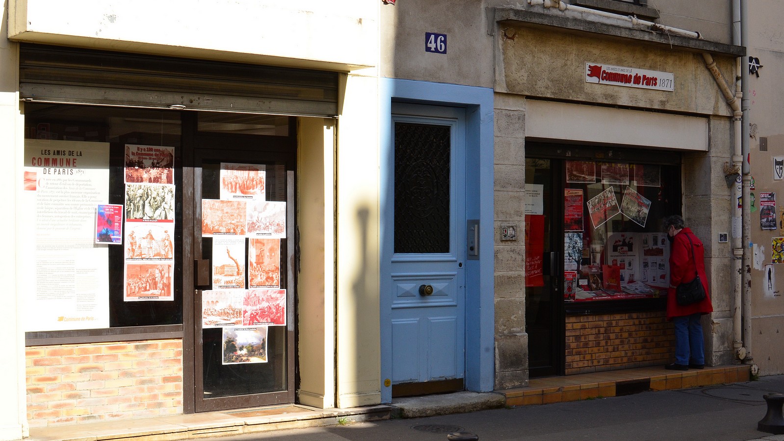 Les locaux des Amies et Amis de la Commune 1871 - 46 rue des Cinq-Diamants à Paris 13ème