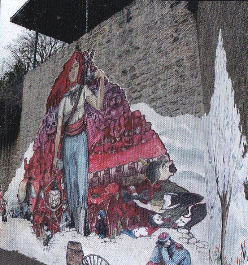 Projet de fresque évoquant la Commune de Paris dans le 20ème (détail)