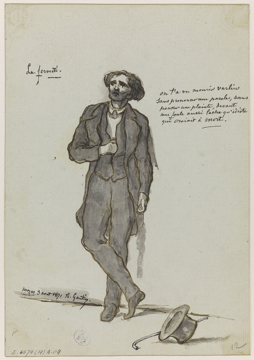 Armand-Désiré Gautier - Portrait de Varlin, à la prison Mazas, 12ème arrondissement, en 1871 (CC0 Paris Musées / Musée Carnavalet)