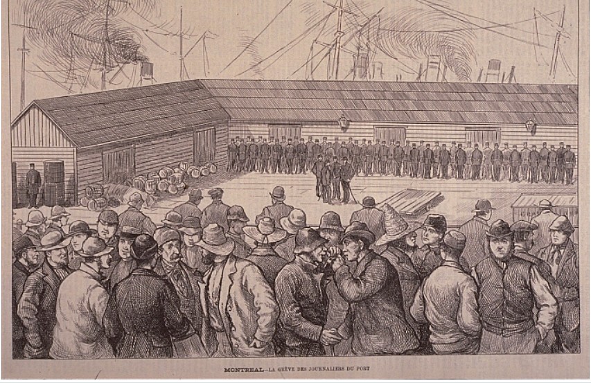 Grève des journaliers du port  de Montréal -1877