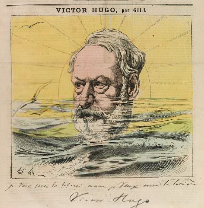 Victor Hugo par Gill  - La Lune du 19 mai 1867, lithographie Estampe en couleursde Gill (CC0 Paris Musées / Maisons de Victor Hugo Paris-Guernesey)