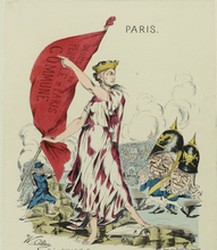 Droits du Peuple de Paris Commune / Je veux être libre !... c’est mon droit et je me défends - Estampe en couleur de Alexis W. (© Source Musée Carnavalet - Histoire de Paris) 
