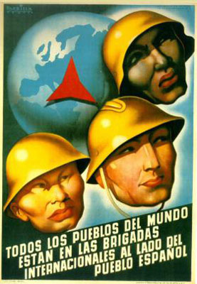 Affiche de la guerre d'Espagne, les Brigades internationales