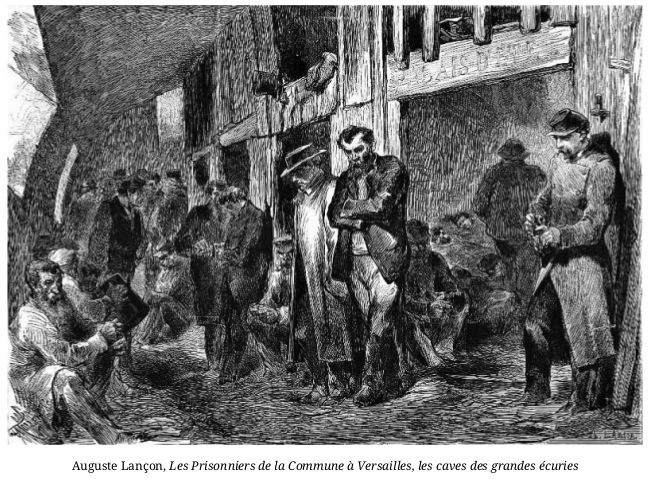 Auguste Lançon - Les prisonniers fédérés à Versailles dans les caves des Grandes Écuries.