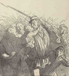 La République nous appelle, sachons vaincre ou sachons mourir. Lithographie de Daumier